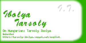 ibolya tarsoly business card